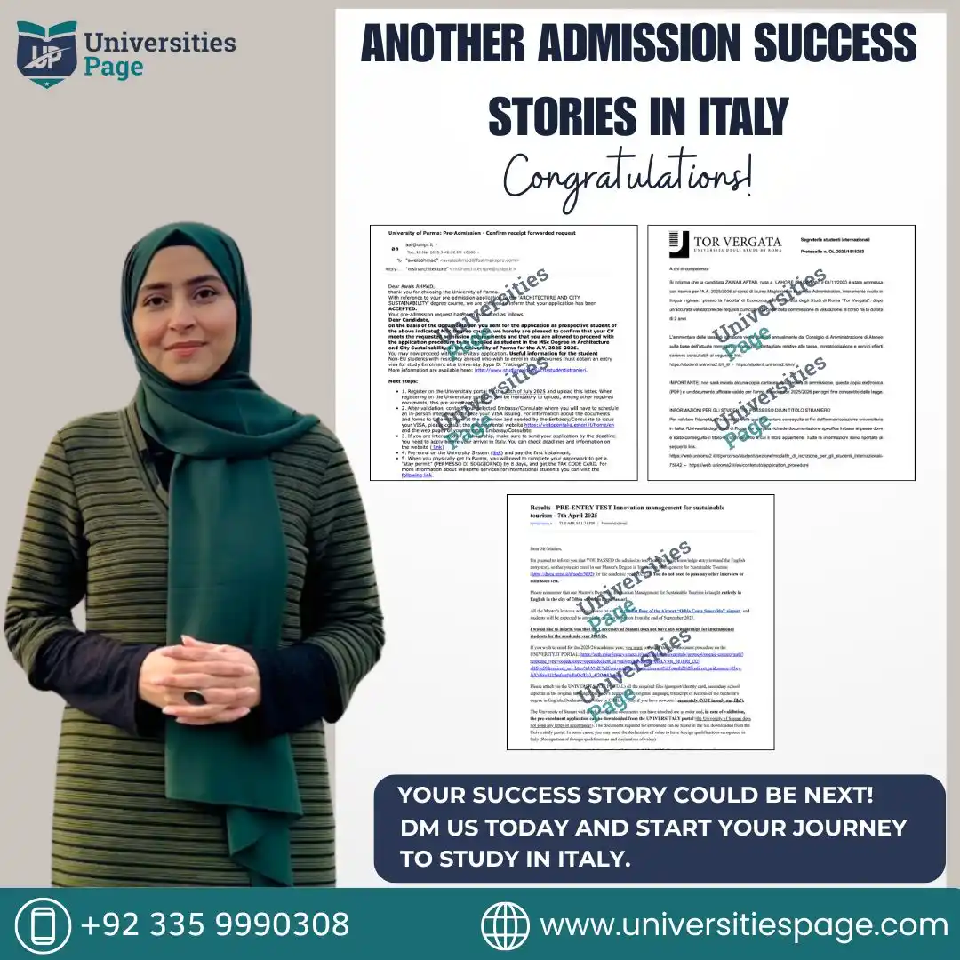 Image from Universities Page-Pakistan : 🎓 Big Congratulations! Our students have just secured admissions to t...