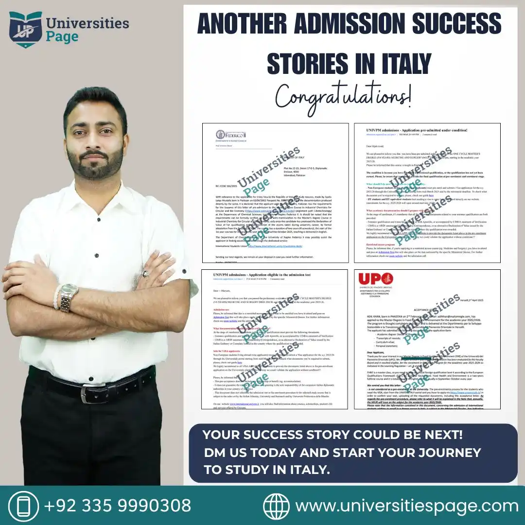 Image from Universities Page-Pakistan : 🎓 Big Congratulations! Our students have just secured admissions to t...