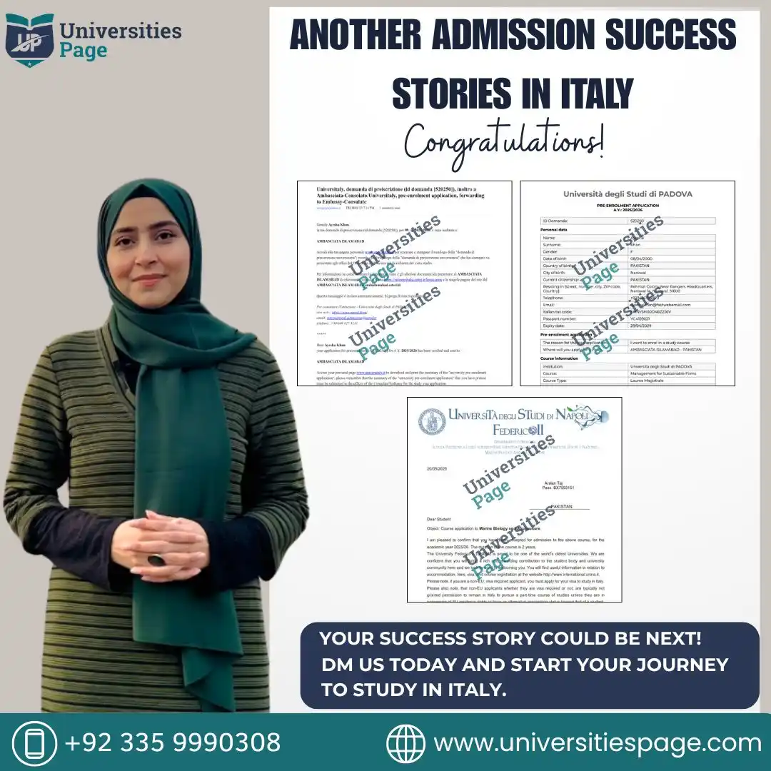 Image from Universities Page-Pakistan : 🎓 Big Congratulations! Our students have just secured admissions to t...