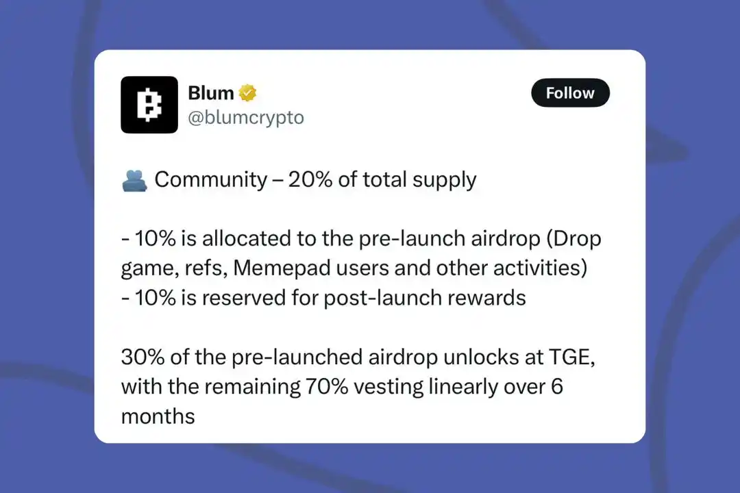 Image from DEYINKA UPDATE ZONE: 📣 *BLUM Tokenomics Revealed* I am excited to share with you that *_d...