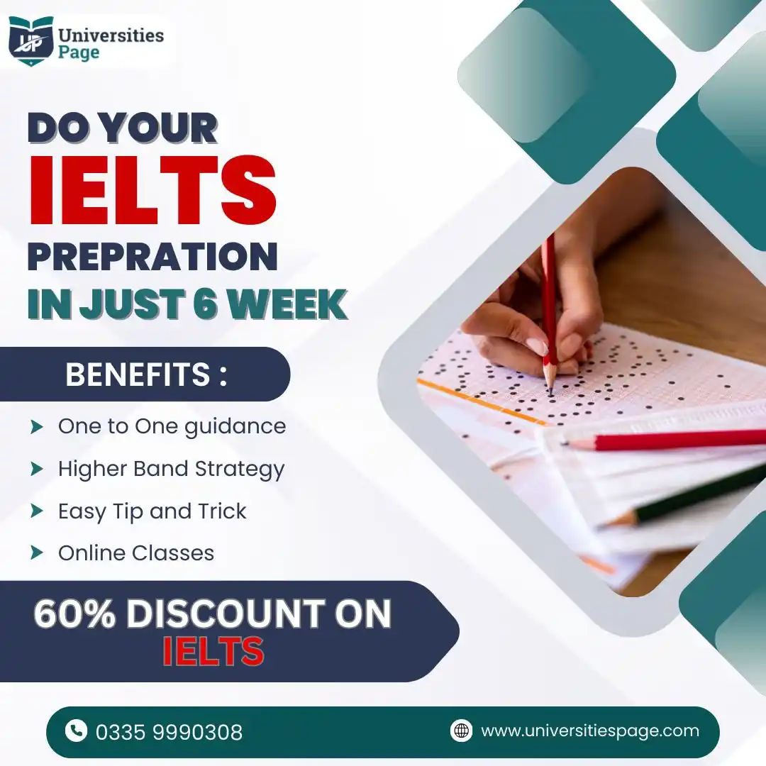 Image from Universities Page-Pakistan : Boost your IELTS score from home with expert-led online classes! Get p...