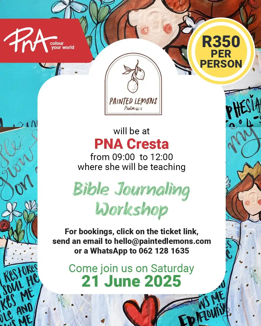 Image from PNA - Colour Your World: Come create something beautiful and faith-filled!  Join Anri from Pain...