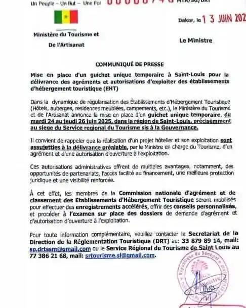 Image from ✨🇸🇳TOUT CE QUI SE PASSE AU SÉNÉGAL: COMMUNIQUÉ DE PRESSE Mise en place d'un guichet unique temporaire à S...