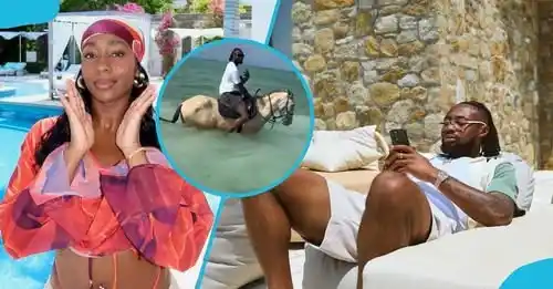 Image from YEN.com.gh Sports News : *Couple Goals: Antoine Semenyo and Girlfriend Enjoy Horseback Ride at ...