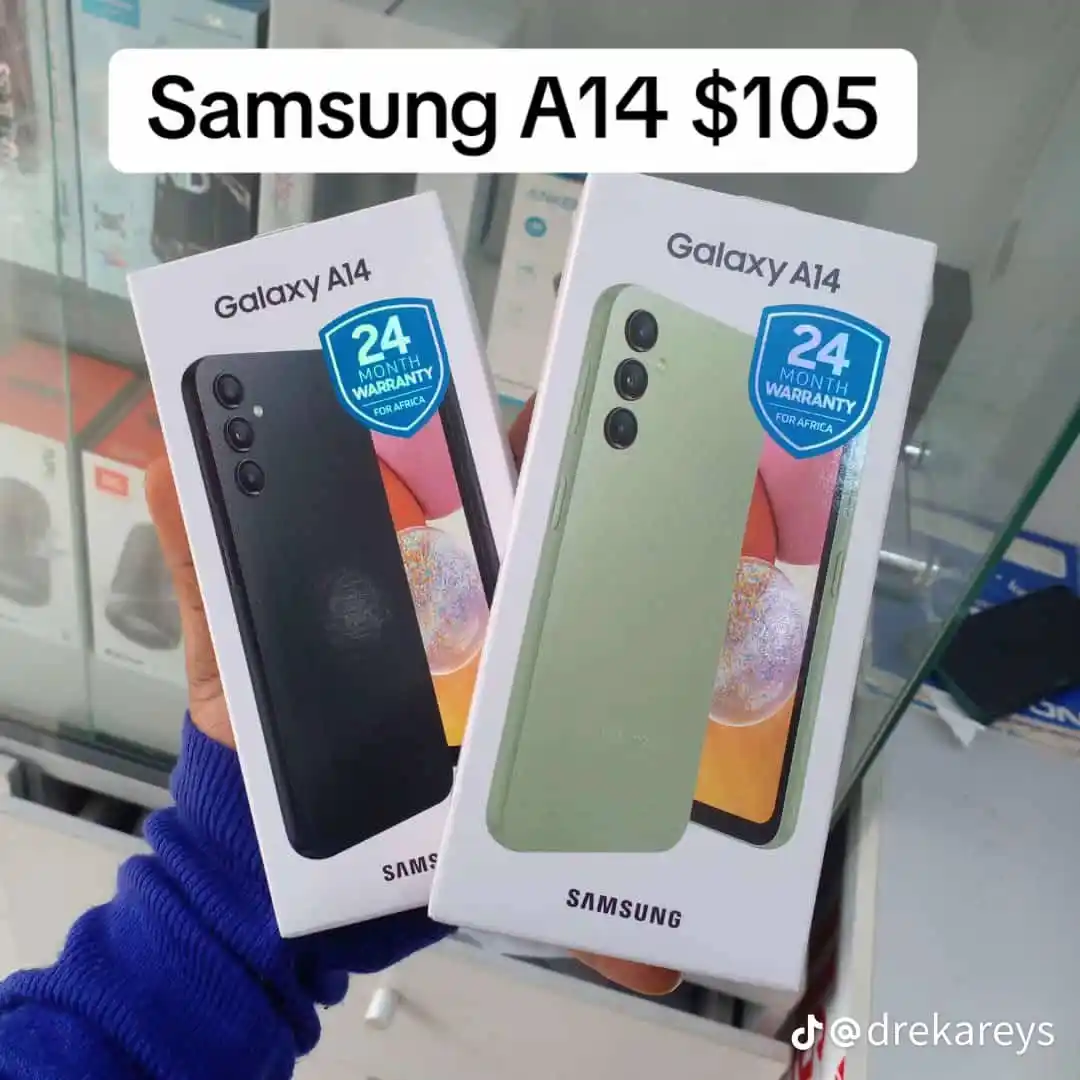 Image from papa Tre Mobile Channel: *∆SAMSUNG galaxy A14 5G*    *Boxed and sealed* [6 months warranty]  Pr...