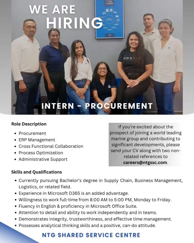 Image from Jobs & Interns: 🚨 Exciting Internship Opportunity! 🚨   NTG Shared Service Centre is ...