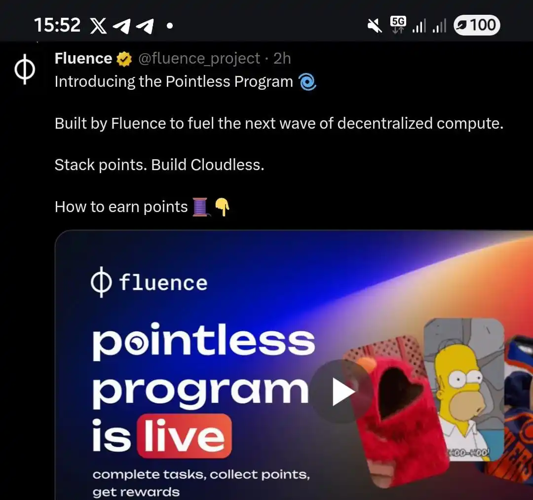 Image from ๐ป๐ผ๐ฝ๐โโโ๐ผ๐ธ๐ โ๐ธ๐น๐ธ๐ ๐: ๐ *Fluence Pointless Program* ๐ฐGet Points > $FLT ๐For All User โถ...