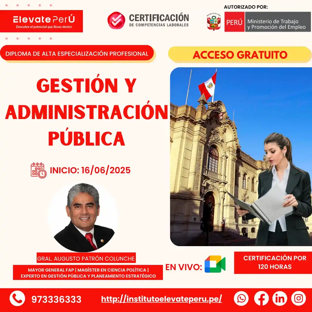 Image from Convocatorias Administración: Empleos - Prácticas - Capacitaciones: ¡INVITACIÓN al Diploma de Especialización Profesional: 🔰 GESTIÓN Y ...