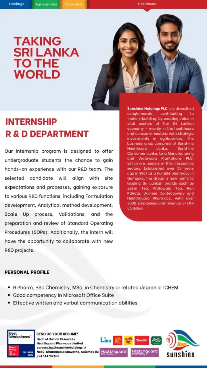 Image from Jobs & Interns: Join Our Team as an Internship R & D Department! We're seeking a mot...