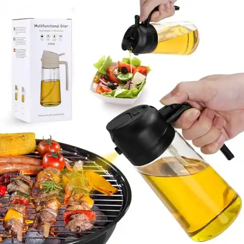 Image from Pirate Deals | Preisfehler, Angebote, Schnäppchen, Rabatte & Freebies: Kimimara 2 in 1 - Ölsprüher für Speiseöl Oelsprayflasche KücheGlas Ölz...