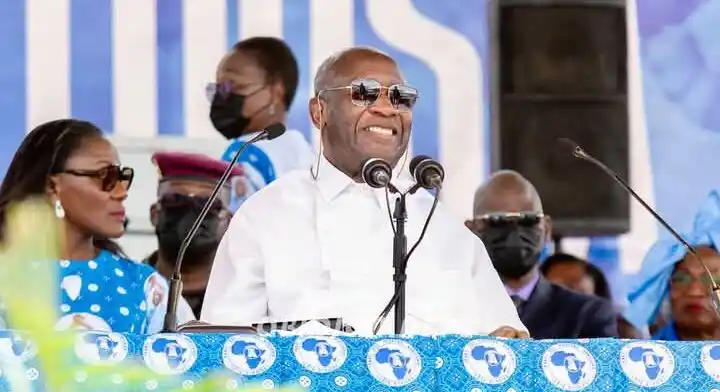 Image from Agence Ivoirienne de Presse: L’ex-président Laurent Gbagbo a appelé, jeudi 12 juin 2025, l’ensemble...