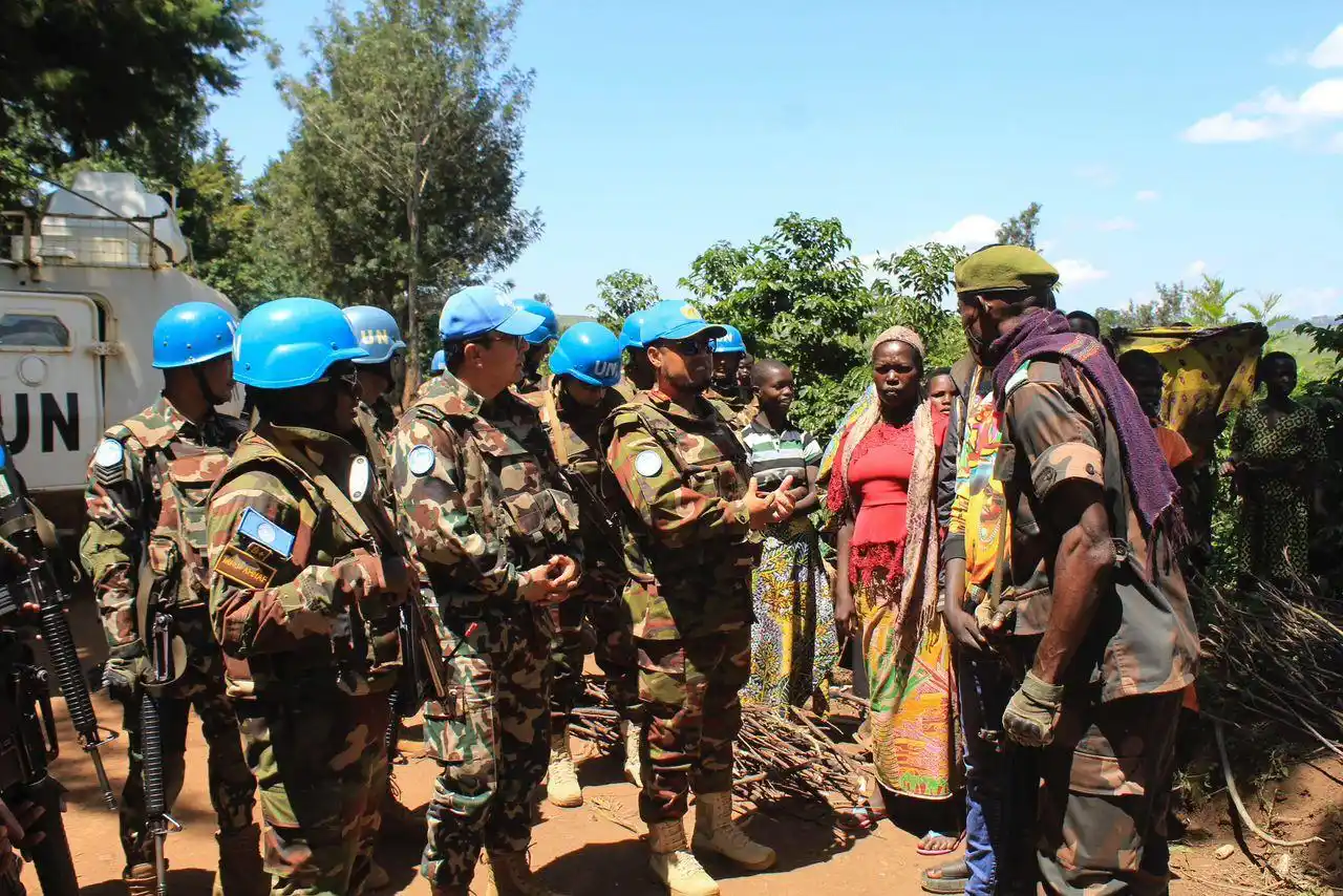 Image from MONUSCO: Les Casques bleus népalais et bangladais de la MONUSCO ont effectué un...