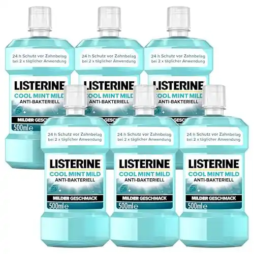 Image from Pirate Deals | Preisfehler, Angebote, Schnäppchen, Rabatte & Freebies: LISTERINE Cool Mint Mild (6 x 500 ml), antibakterielle Mundspülung mit...