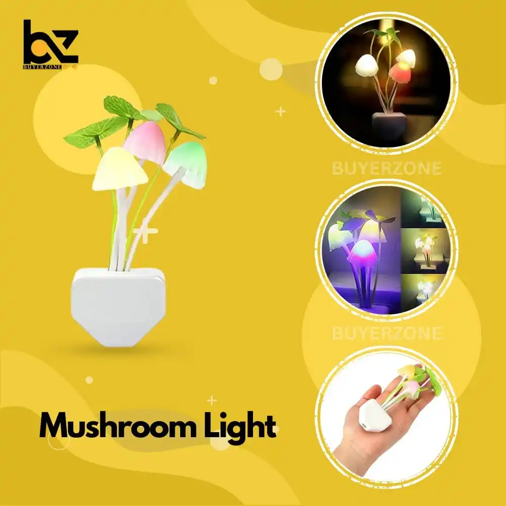 Image from BUYERZONE WHOLESALER: 🔶Mushroom Light🔶 BZ- Magic 3D LED Night Lamp with Plug Smart Sensor ...