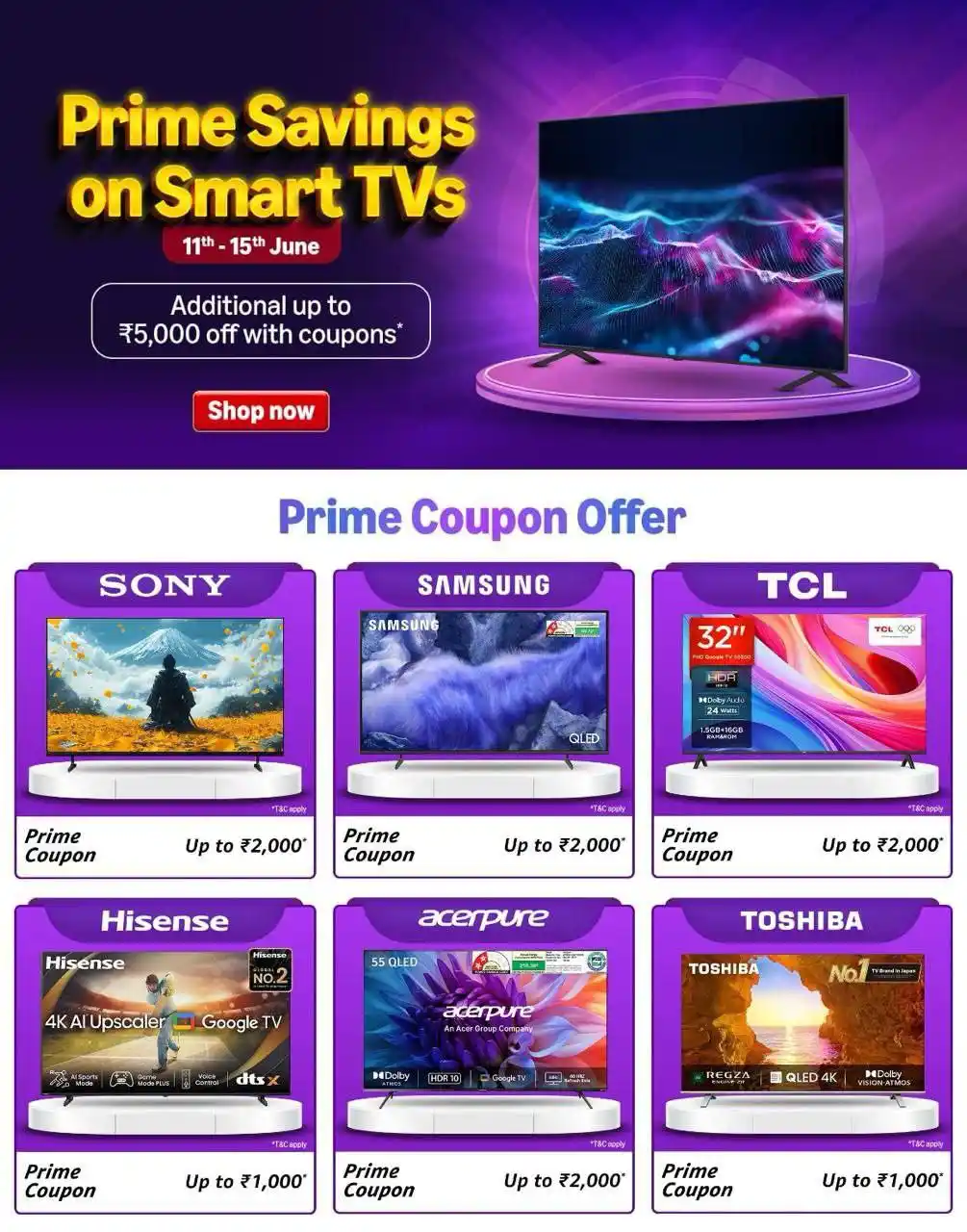 Image from Salelooter - Loot Deals: *Savings on Smart TVs* *📣 Sale live till 15th June 🔥* - Addition...