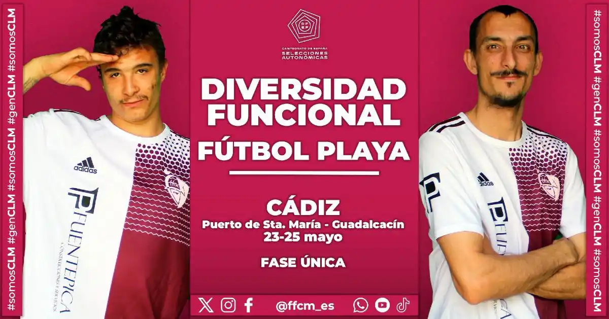 Image from FFCM: 🛡️ SELECCIÓN | 📂 Fase Única | Fútbol Playa | Diversidad Funcional �...