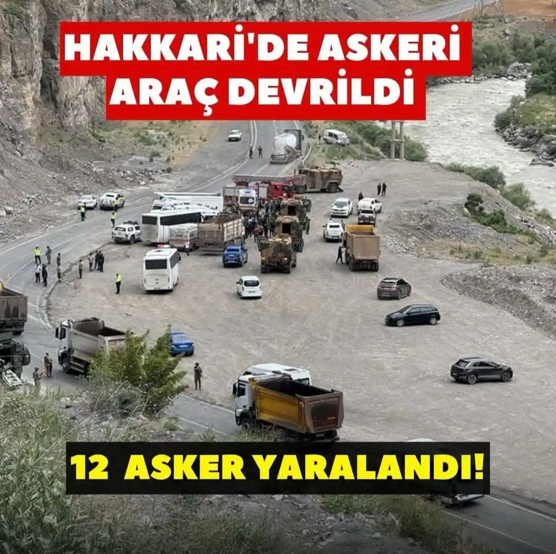 Image from Gündem Kemalpaşa: *SONDAKİKA* Hakkari'de askeri araç devrildi. 12 askerimiz yaralı!...