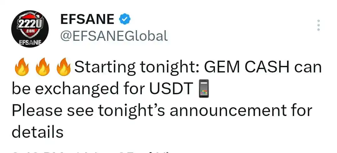 Image from IMROZTRICKS: 🔥🔥🔥Starting tonight: GEM CASH can be exchanged for USDT📱 Please se...
