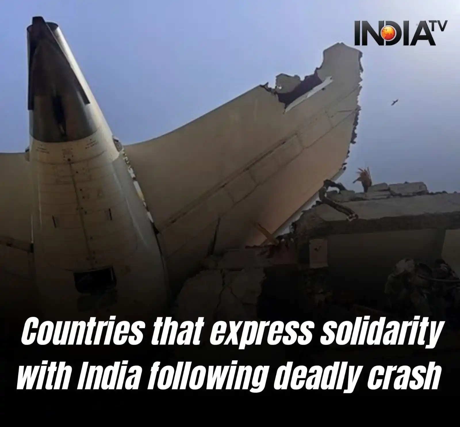 Image from IndiaTv English : The London-bound flight crashed in Meghaninagar near Ahmedabad airport...