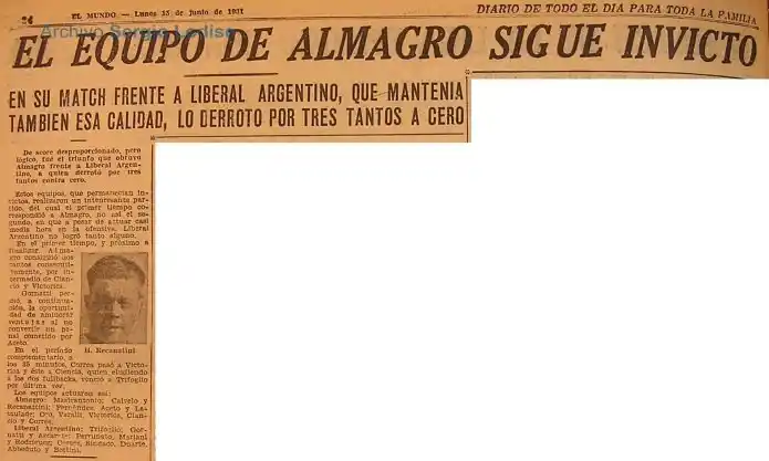 Image from Depto de Historia, Estadisticas y Museo del Club Almagro: <a class="text-blue-500 hover:underline cursor-pointer" href="/hashtag...