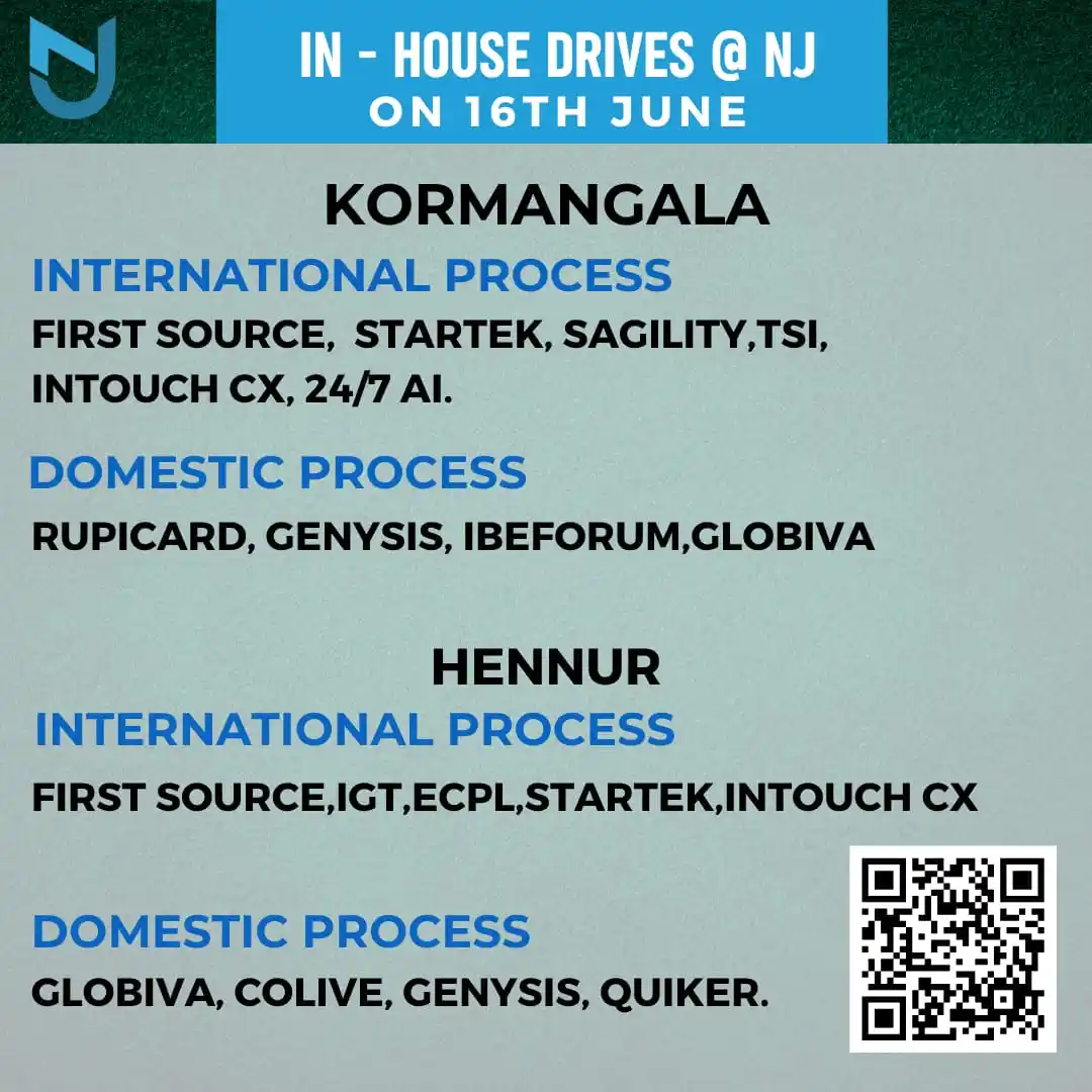 Image from JOBS IN BANGALORE 🎇 (100% Free Placement Centre) Since 2018: Want to Apply? Just give a quick call to our amazing HR team—we're her...