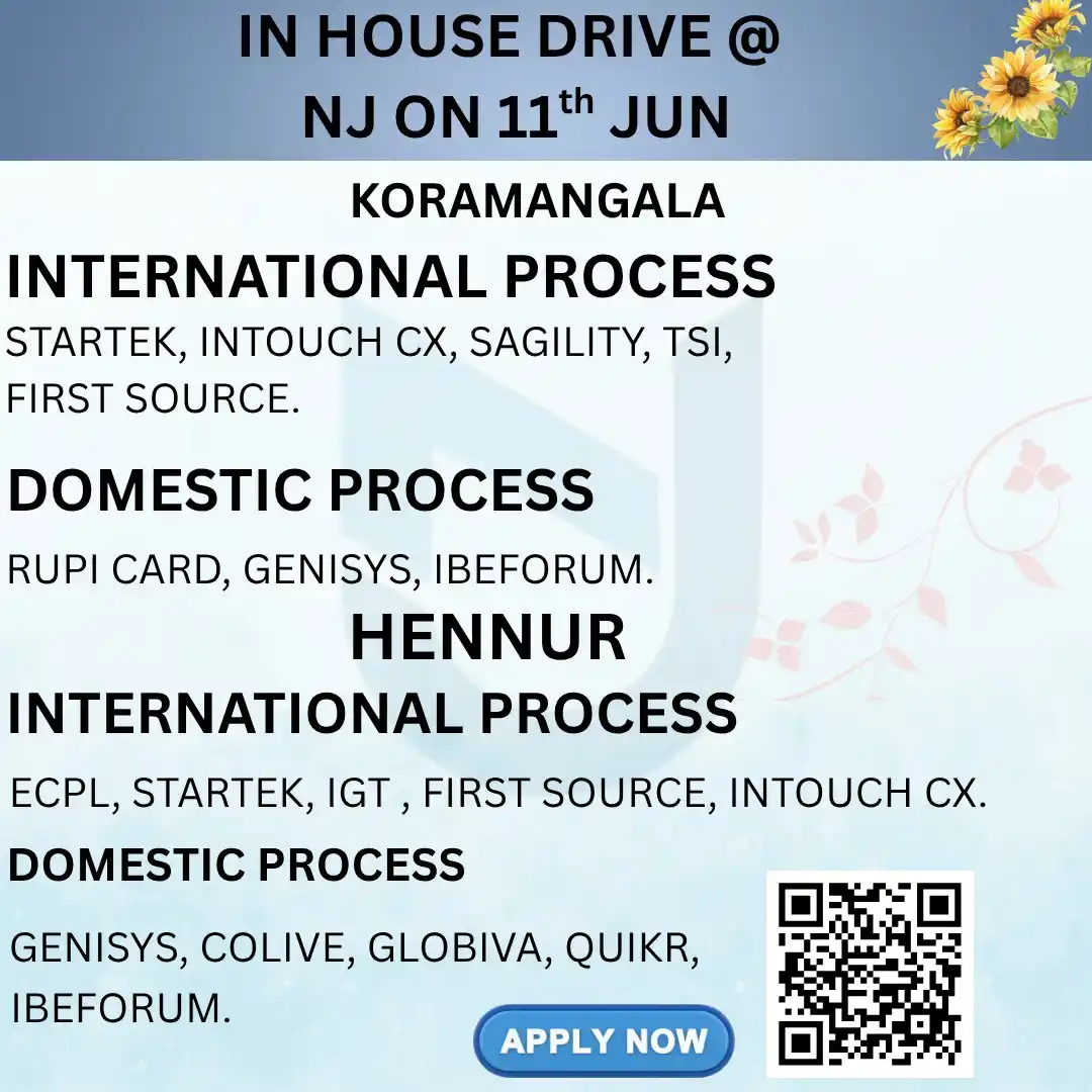 Image from JOBS IN BANGALORE 🎇 (100% Free Placement Centre) Since 2018: Want to Apply? Just give a quick call to our amazing HR team—we're her...