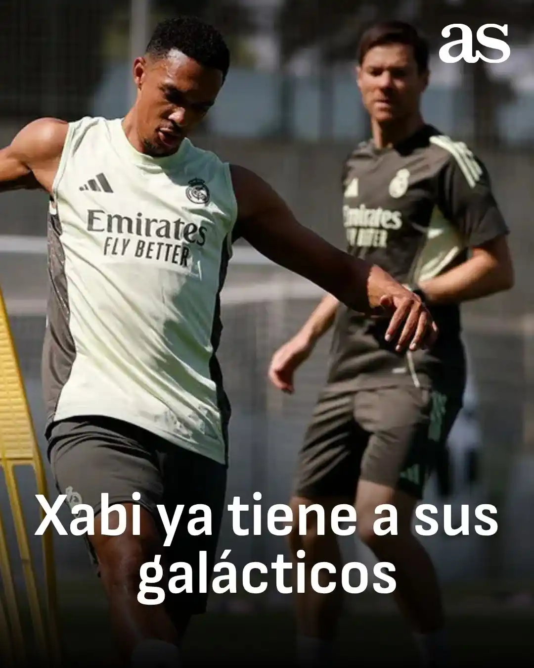 Image from Diario AS: 🌟 *Xabi ya tiene a sus galácticos* 📋 El primer día de los nuevos fi...