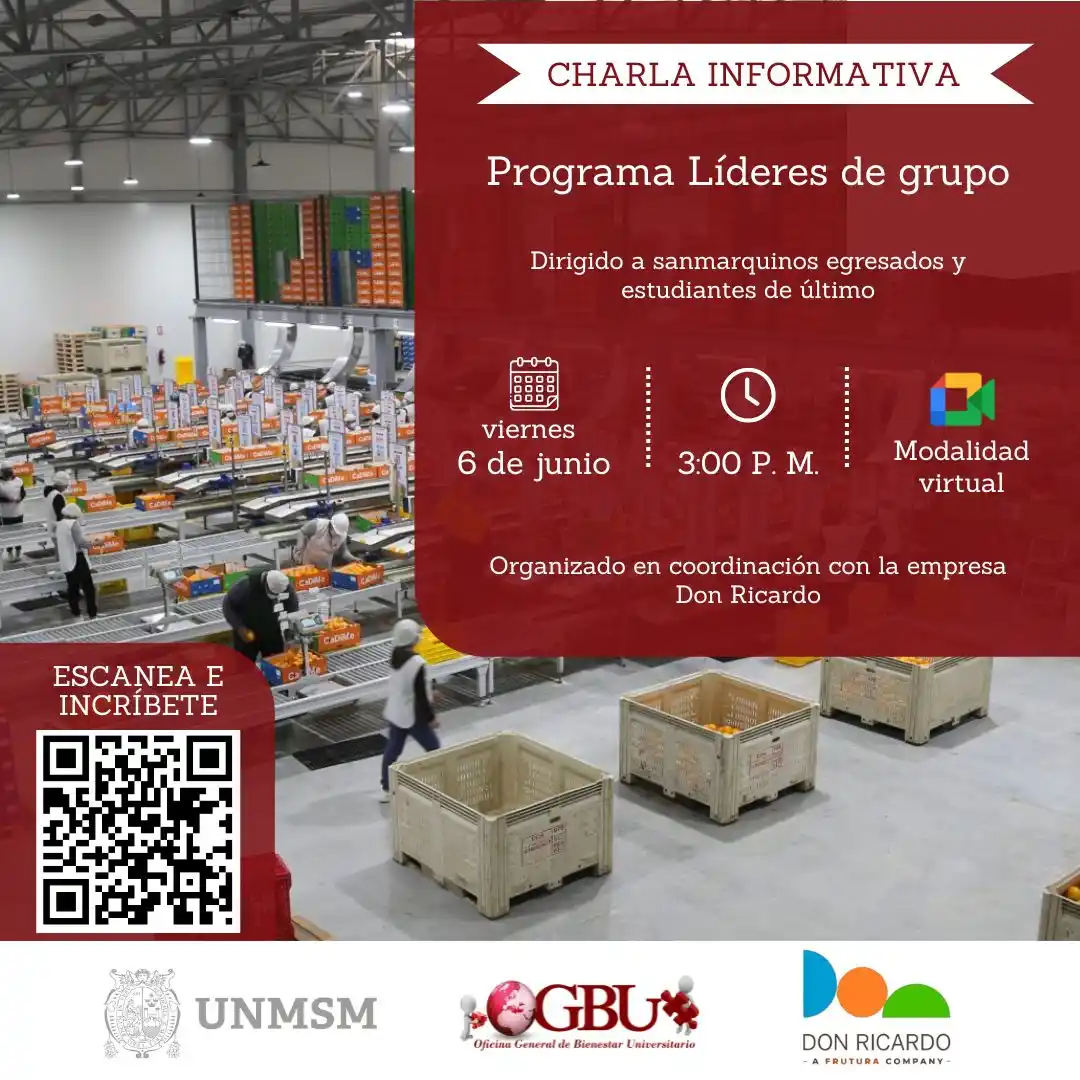 Image from Bolsa de Trabajo - UNMSM: *¡YA COMENZÓ!* No te lo puedes perder la Charla Informativa: "Sé el Lí...