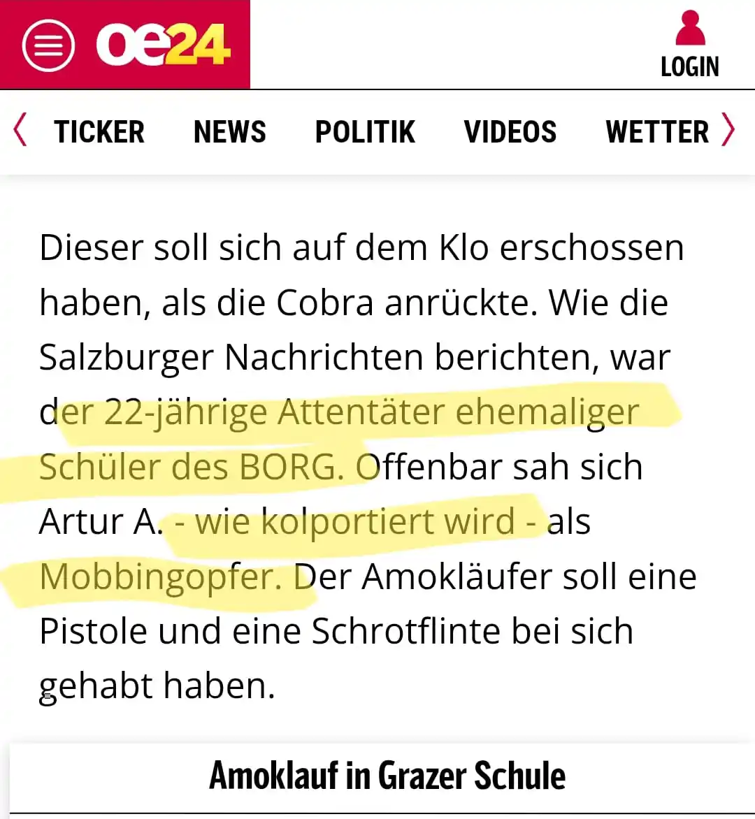 Image from Wenn Medien lügen: Zusammenfassung und PERSÖNLICHE GEDANKEN zum heutigen Attentat in Graz...