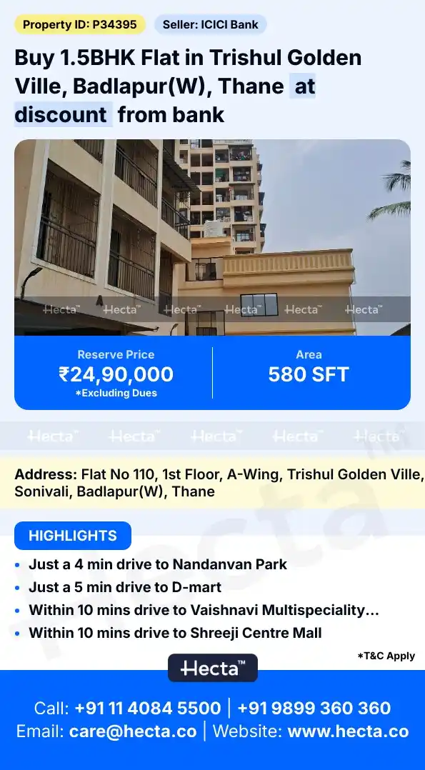 Image from Hecta: *1.5BHK Flat in Trishul Golden Ville, Badlapur(W), Thane* Visit this ...