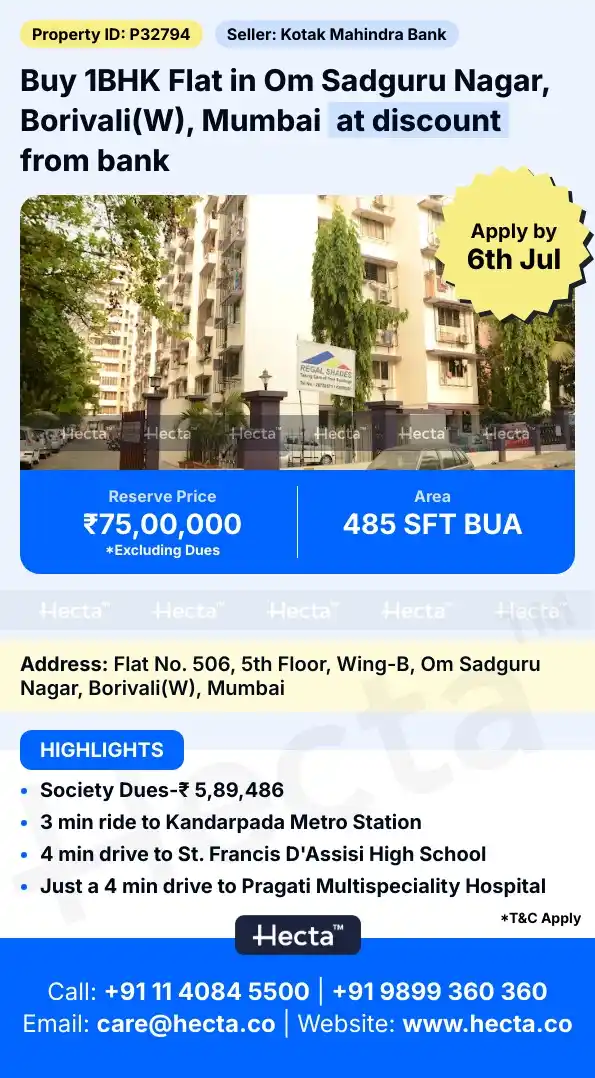 Image from Hecta: *1BHK Flat in Om Sadguru Nagar, Borivali(W), Mumbai* Visit this prope...