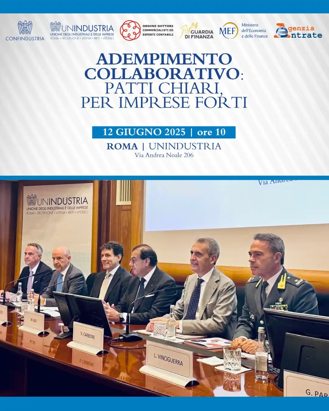 Image from Agenzia delle Entrate: *Adempimento collaborativo: patti chiari, per imprese forti* Si è svo...