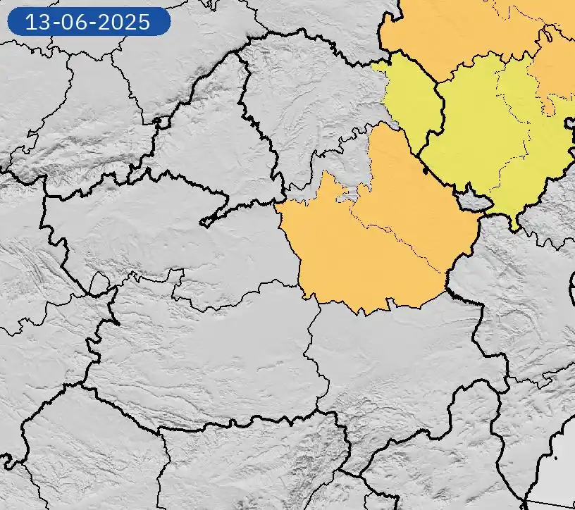 Image from Ayuntamiento de Cuenca: AEMET informa de aviso meteorológico Naranja 🟠por Tormentas⛈ en la pr...