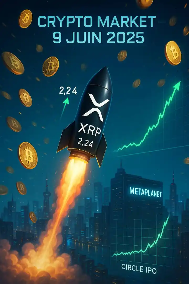Image from ✅ Crypto • Développement • Blockchain – ClaverCryptoBillions ✅: 🟢 [ALERTE CRYPTO - 9 JUIN 2025]  🔥 Le monde crypto bouge… Voici les ...