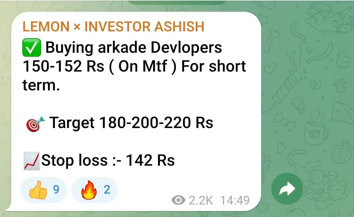 Image from INVESTOR ASHISH: *Arkade Devlopers Broke All time high From Our Lemonn Group...Speciall...