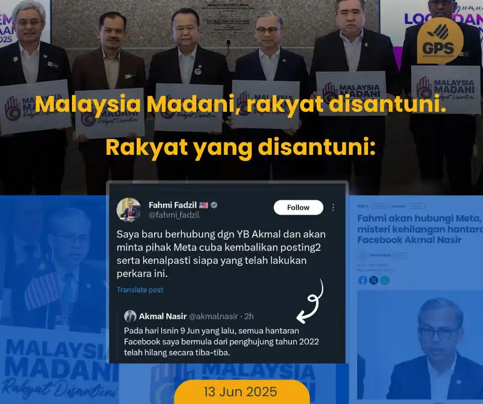 Image from Gerakan Pengundi Sedar: ‼️ BERITA GEMPAR Sinar Harian melaporkan bahawa Menteri Komunikasi, ...