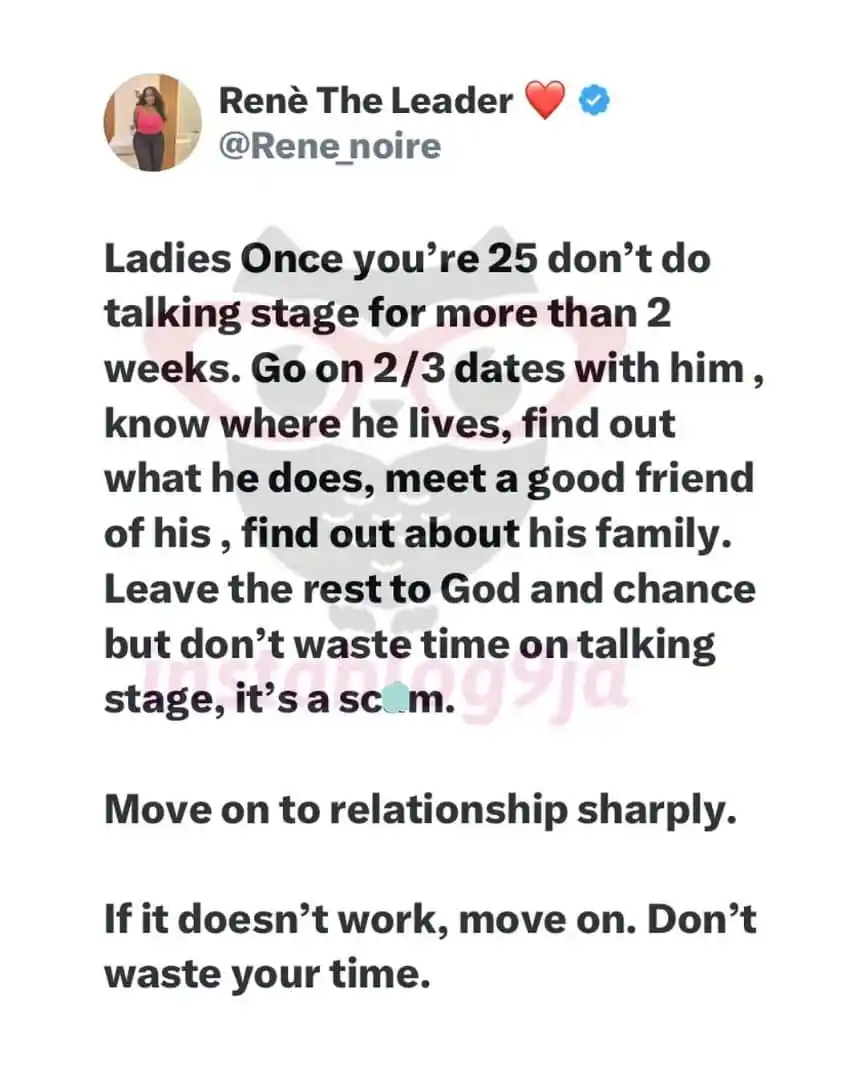 Image from Instablog9ja Network: Businesswoman Rene Advises Mid-Twenties Women on Dating. <a class="te...