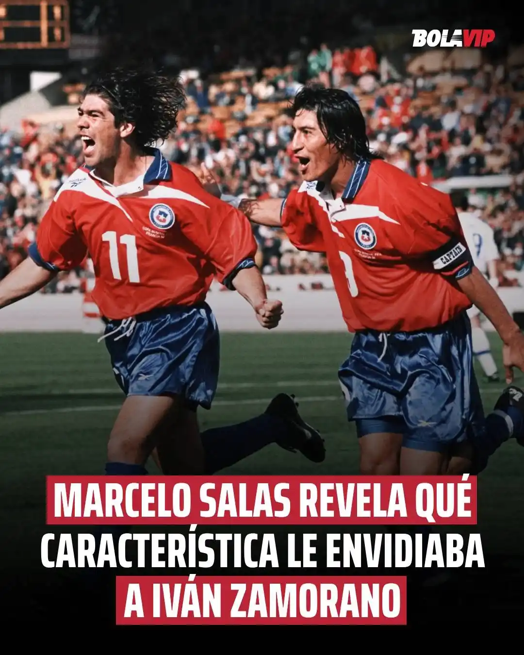 Image from Bolavip | Selección Chilena 🇨🇱: 🇨🇱🥹🫶 *"MI PARTE MÁS DÉBIL"* Marcelo Salas conversó con Iván Zamor...