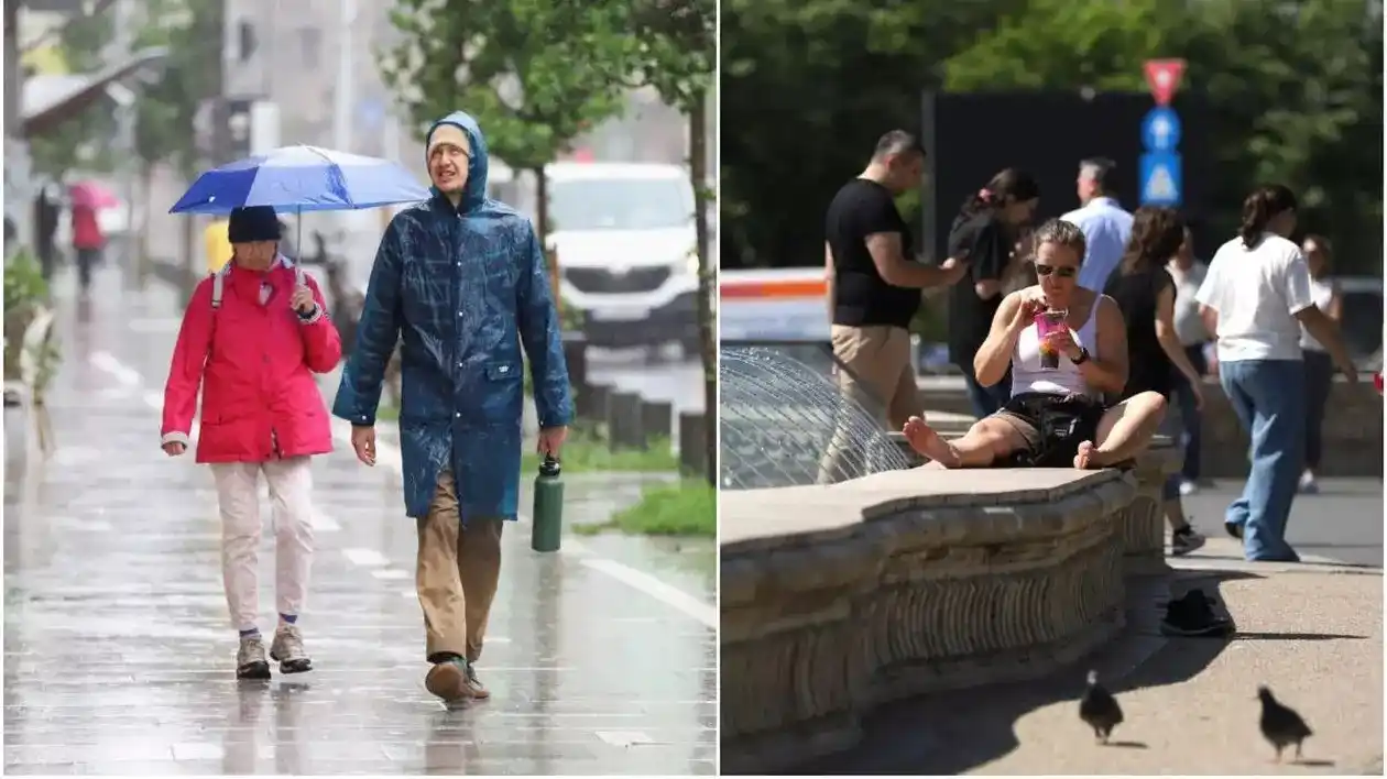 Image from Libertatea: Coduri galbene de ploi torențiale, dar și de caniculă. Harta zonelor v...