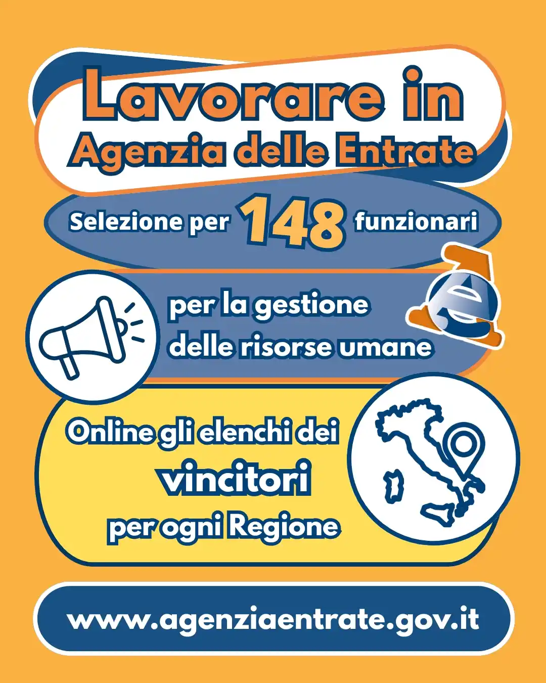 Image from Agenzia delle Entrate: 📣 *Concorso per 148 funzionari* per la gestione delle *risorse umane*...