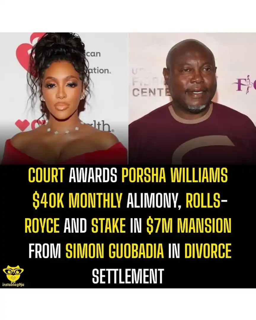 Image from Instablog9ja Network: Court Awards Porsha Williams $40K Monthly Alimony, Rolls-Royce and Sta...