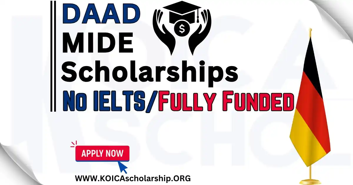 Image from Without IELTS: DAAD MIDE Scholarships 2026: No IELTS/Fully Funded Apply Link: https...