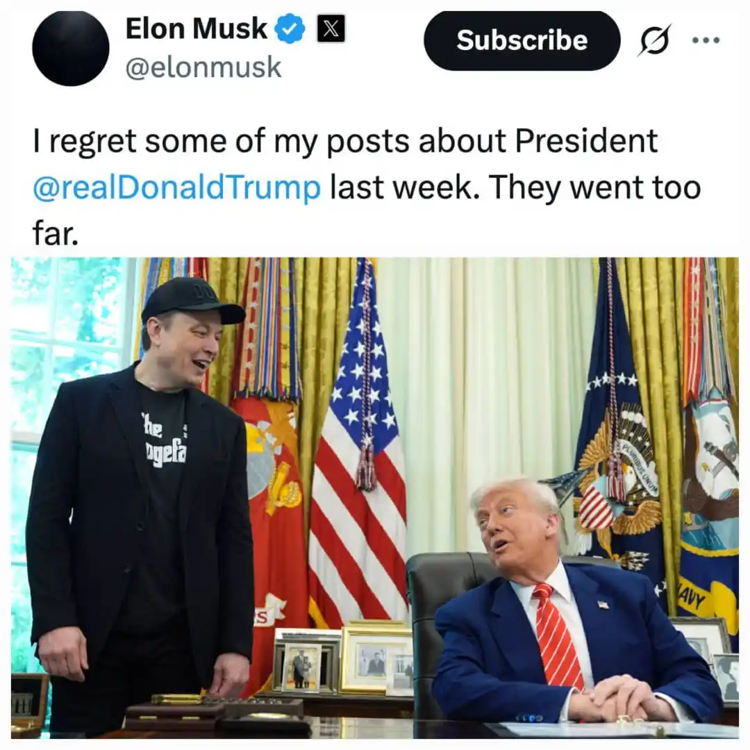 Image from ZimEcho News Channel: *📰Donald Trump Response To Elon Musk's Late Night Apology After Ugly ...