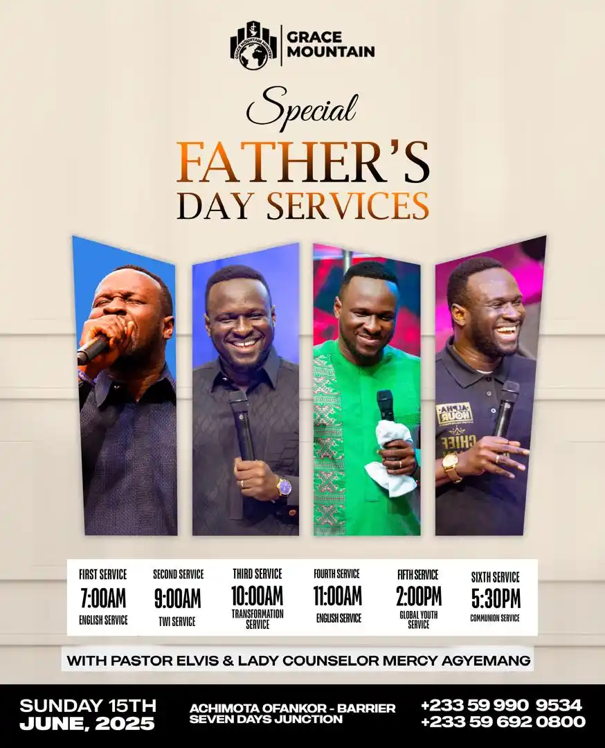 Image from Pastor Elvis Agyemang: Don't miss our special Father's Day services tomorrow at the Supernatu...