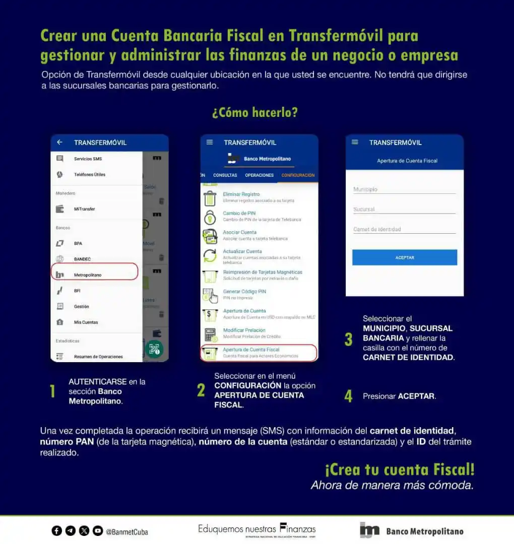Image from Banco Metropolitano S.A.: En poco tiempo, con pocos pasos, puede crear la Cuenta Bancaria Fiscal...