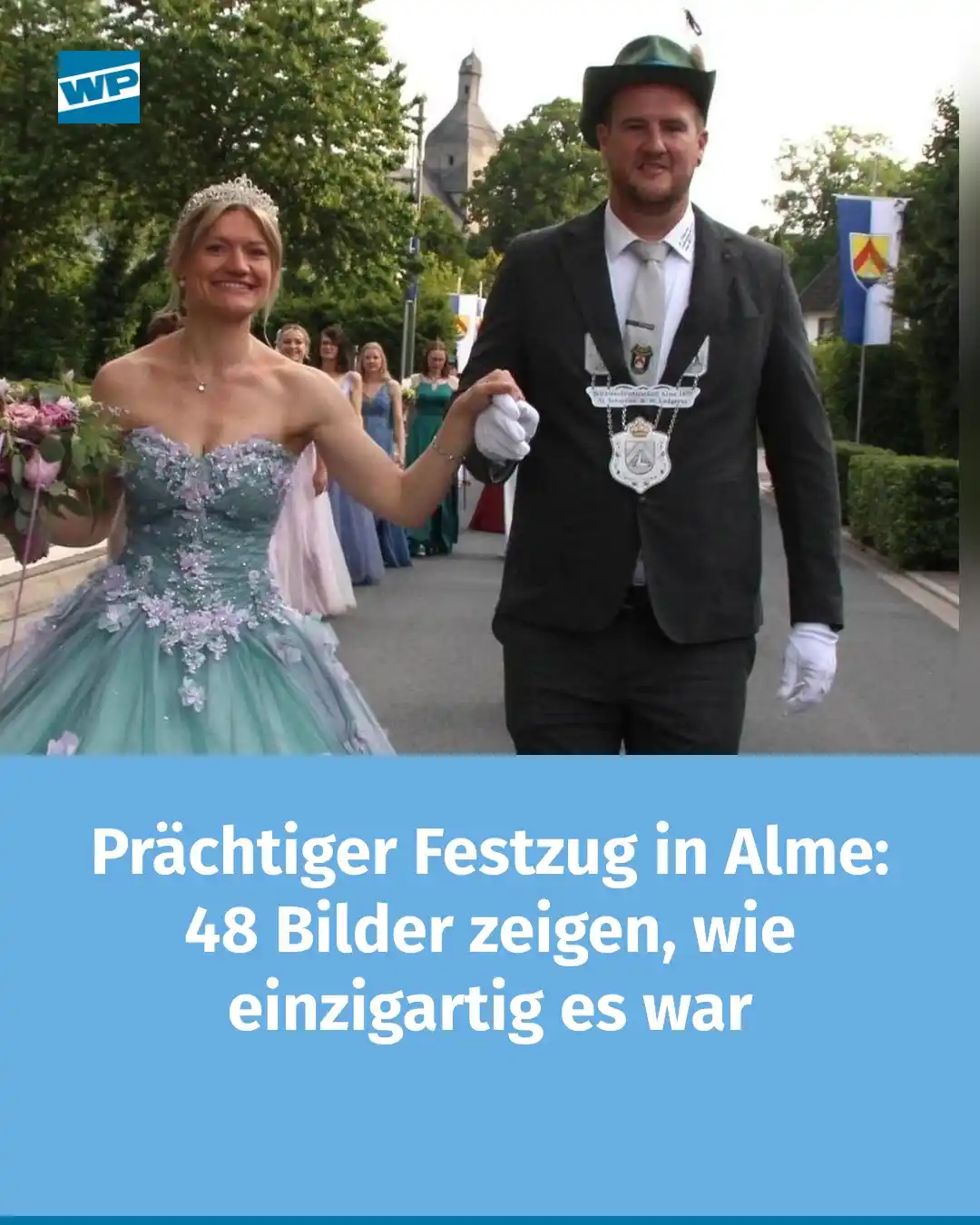 Image from WP Brilon/Winterberg - Westfalenpost: *Festzug beim Almer Schützenfest begeistert das Dorf* 🥁🎖️   Am Monta...
