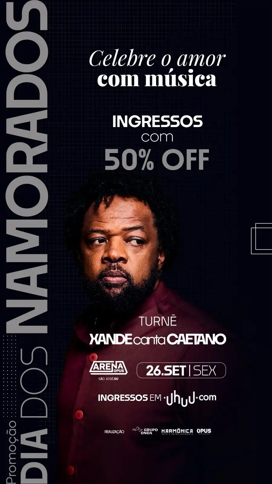 Image from Floripa Tonight Canal de Notícias e Descontos : Garanta seu ingresso 🎫 para o show do XANDE com 50% OFF https://uhuu...