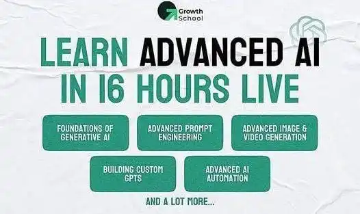 Image from AHM₇ Courses 🇵🇰: *GENERATIVE AI MASTERMIND BY Growth SCHOOL* > *AIMS 🎯* 1. 🤖 *Gener...
