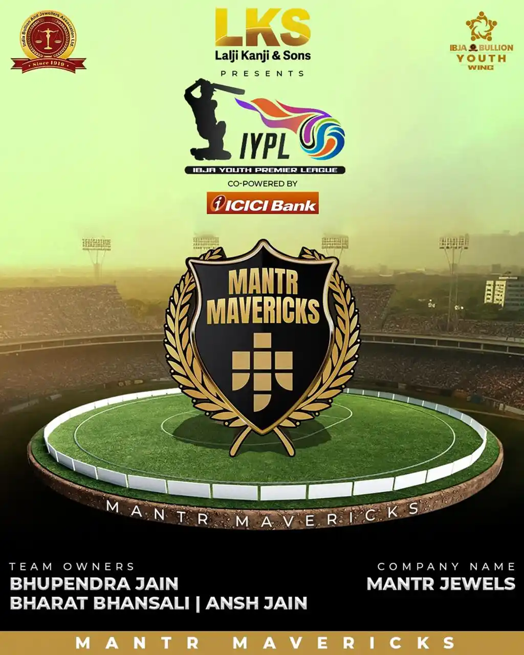 Image from India Bullion and Jewellers Association Ltd. (IBJA): 🔥🏏 Get ready for the action! 🏆✨ The IBJA Youth Premier League 🎉 i...