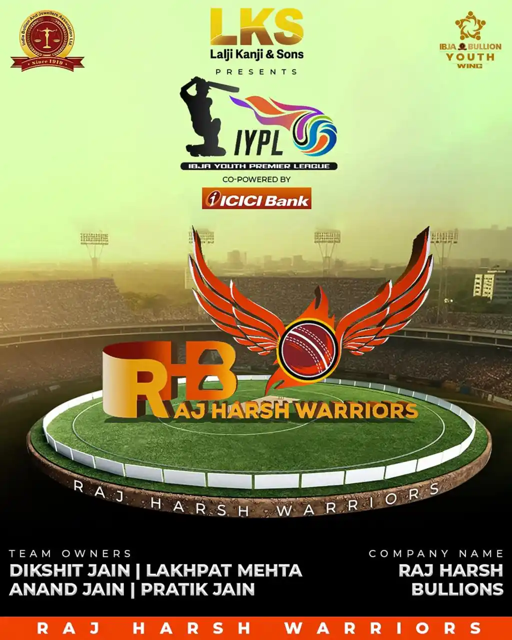 Image from India Bullion and Jewellers Association Ltd. (IBJA): 🔥🏏 Get ready for the action! 🏆✨ The IBJA Youth Premier League 🎉 i...